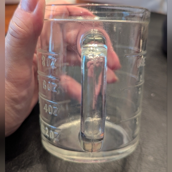 Vintage Hazel Atlas 1 cup clear measuring cup No Spout - Picture 4 of 6